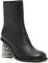 Stine Goya Allison 80mm crystal-embellished leather boots Black - Thumbnail 2