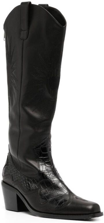 Stolen Girlfriends Club Western leather knee boots Black