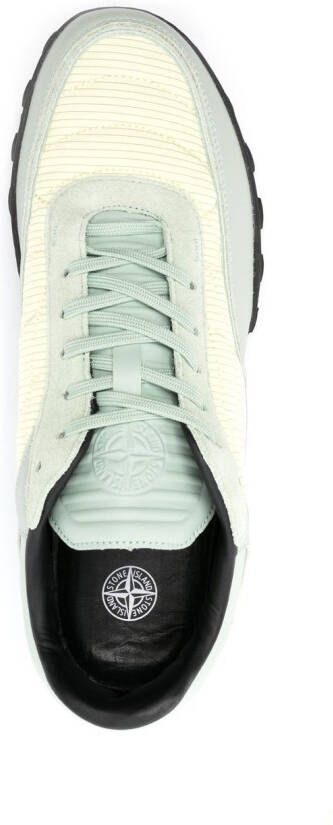 Stone Island logo low-top sneakers Green