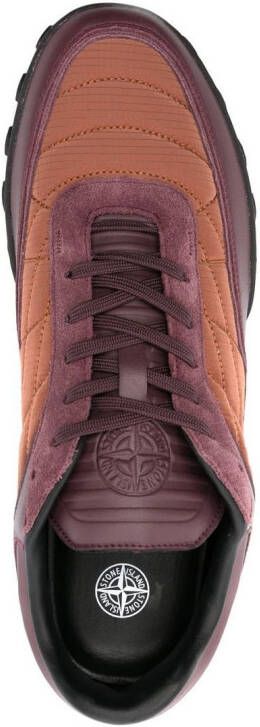 Stone Island logo low-top sneakers Red