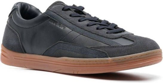 Stone Island suede-trimmed low-top sneakers Blue