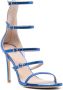 Stuart Weitzman 100mm crystal-buckle metallic sandals Blue - Thumbnail 2