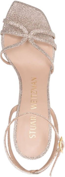 Stuart Weitzman 100mm crystal-embellished sandals Neutrals