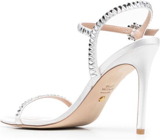 Stuart Weitzman 110mm crystal-embellished stiletto sandals White
