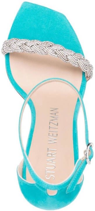 Stuart Weitzman 110mm heeled suede sandals Blue