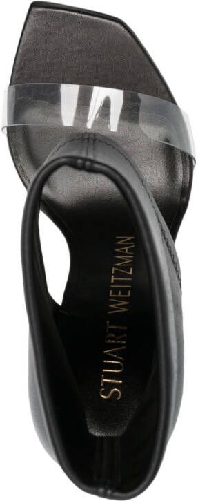 Stuart Weitzman 115mm heeled leather sandals Black
