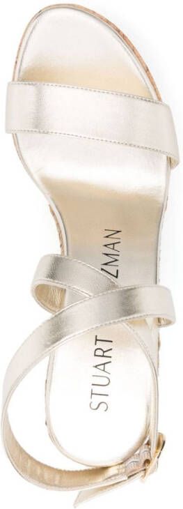 Stuart Weitzman 130mm open-toe platform sandals Gold