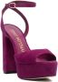 Stuart Weitzman 130mm open-toe suede sandals Purple - Thumbnail 2
