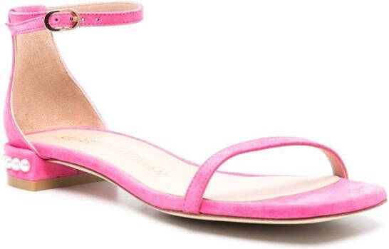 Stuart Weitzman 30mm studded open-toe sandals Pink