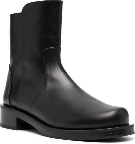 Stuart Weitzman 35mm ankle-length leather boots Black