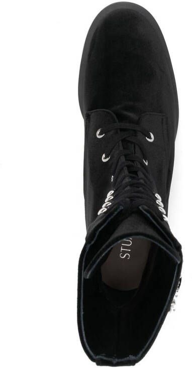Stuart Weitzman 40mm buckle-fastening lace-up boots Black