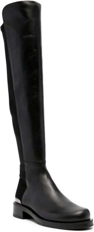 Stuart Weitzman 5050 40mm thigh-high leather boots Black