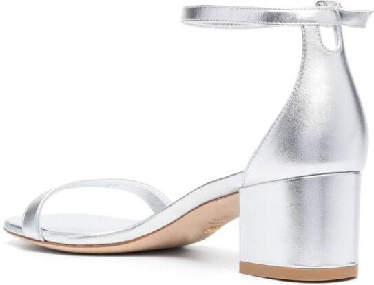 Stuart Weitzman 50mm metallic open-toe sandals