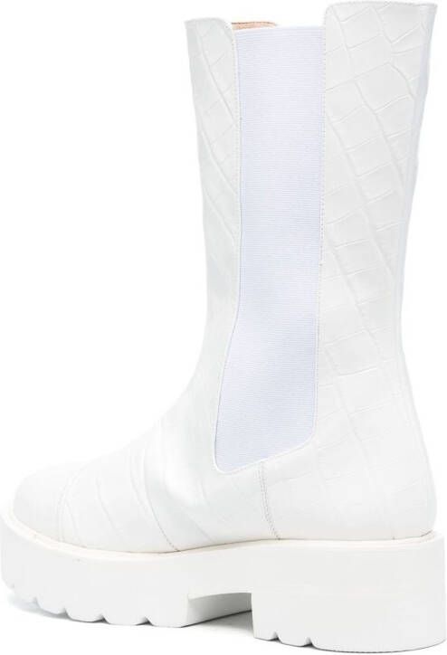 Stuart Weitzman 55mm chunky slip-on boots White