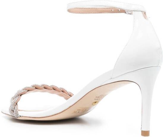 Stuart Weitzman 80mm crystal-embellished open-toe sandals White