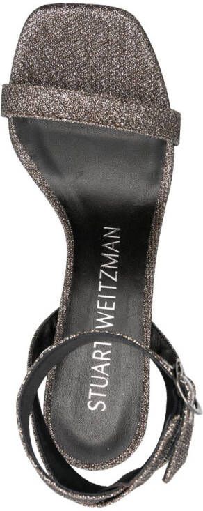 Stuart Weitzman 85mm glitter-detailing sandals Black