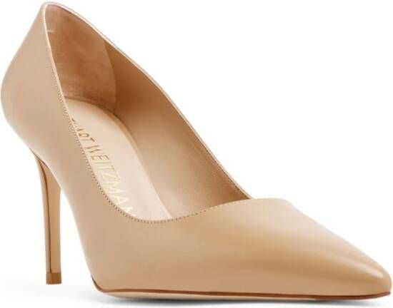 Stuart Weitzman 85mm leather pumps Neutrals