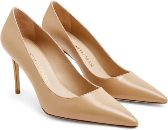 Stuart Weitzman 85mm leather pumps Neutrals