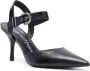 Stuart Weitzman 85mm pointed-toe leather pumps Black - Thumbnail 2