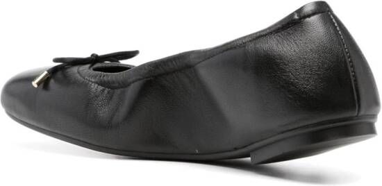Stuart Weitzman Bardot leather ballerina shoes Black