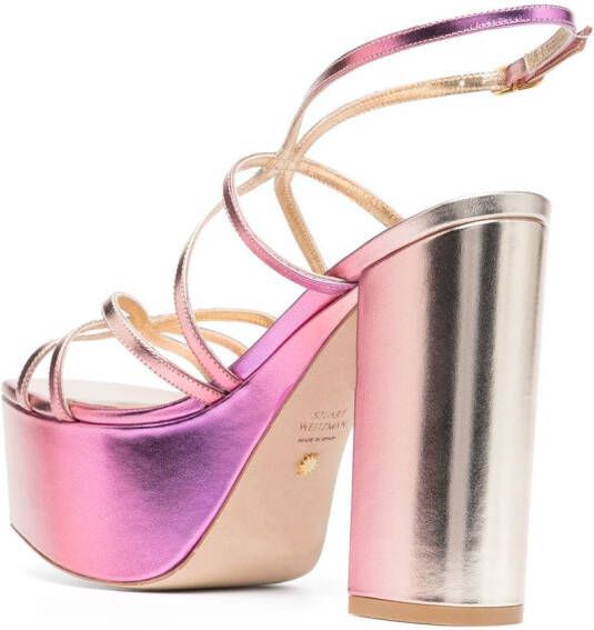 Stuart Weitzman Barelythere 145mm platform sandals Pink