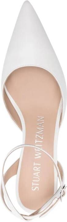 Stuart Weitzman Barelythere 50mm leather pumps White