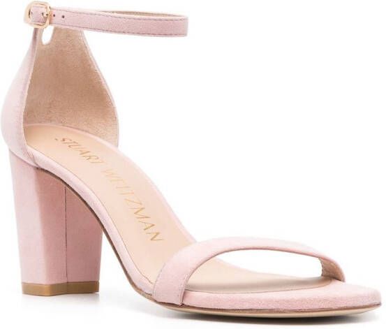 Stuart Weitzman block-heel open-toe sandals Pink