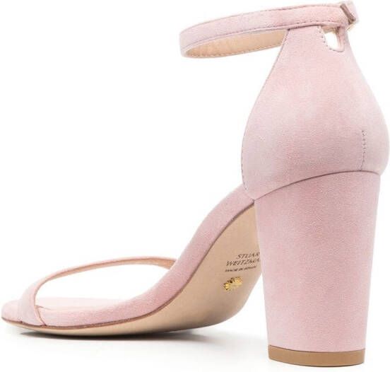 Stuart Weitzman block-heel open-toe sandals Pink
