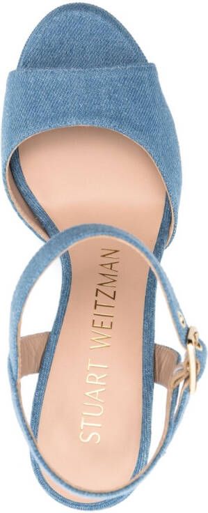 Stuart Weitzman block-heel platform sandals Blue