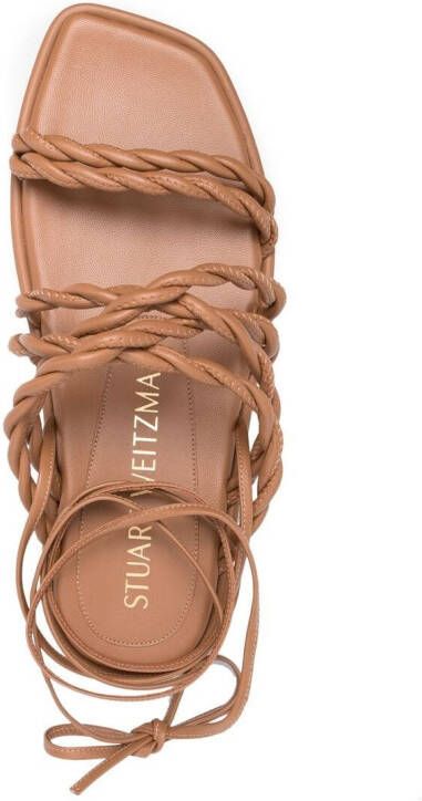 Stuart Weitzman braided-strap sandals Brown