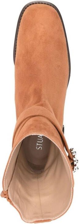 Stuart Weitzman buckled ankle boots Brown
