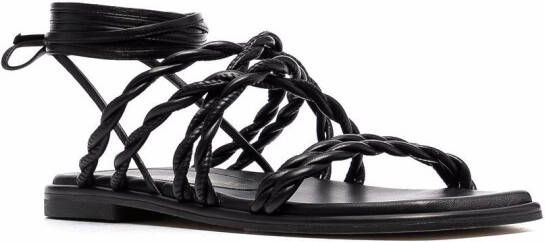 Stuart Weitzman Calypso flat sandals Black