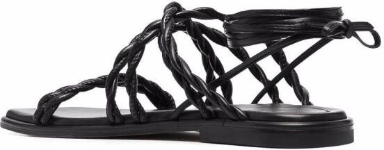 Stuart Weitzman Calypso flat sandals Black
