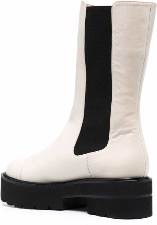 Stuart Weitzman chunky leather boots Neutrals