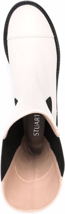 Stuart Weitzman chunky leather boots Neutrals