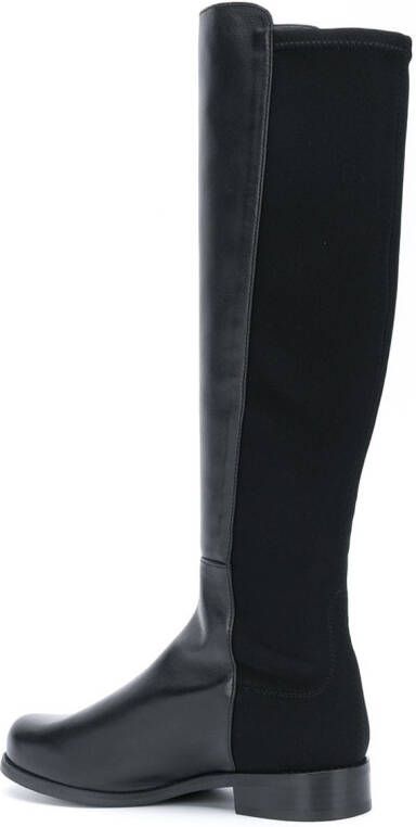 Stuart Weitzman contrast knee-high boots Black