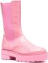 Stuart Weitzman crocodile-effect leather boots Pink - Thumbnail 2