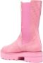 Stuart Weitzman crocodile-effect leather boots Pink - Thumbnail 3