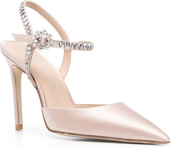 Stuart Weitzman crystal-embellished 110mm heel pumps Pink