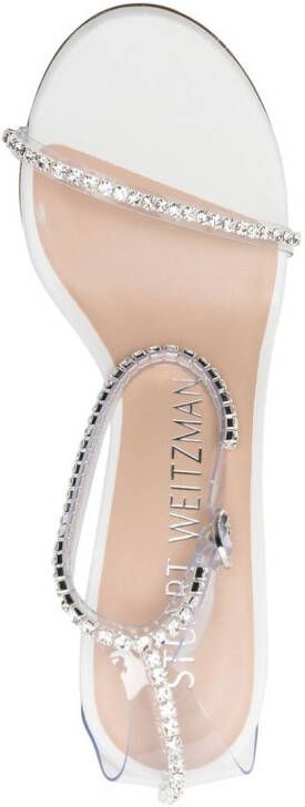 Stuart Weitzman crystal-embellished 110mm pumps White