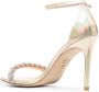 Stuart Weitzman crystal-embellished iridescent sandals Gold - Thumbnail 3