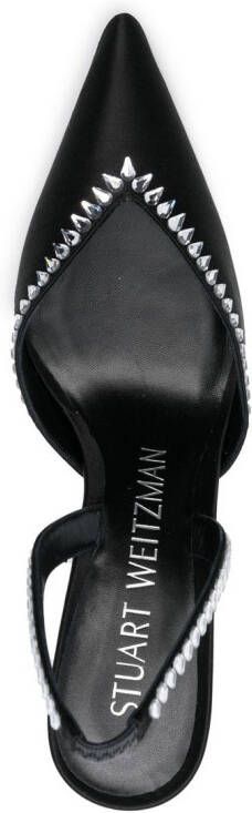 Stuart Weitzman crystal-embellished slingback 110mm pumps Black