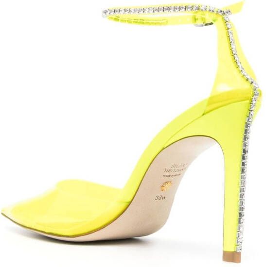 Stuart Weitzman crystal-embellished stiletto pumps Yellow