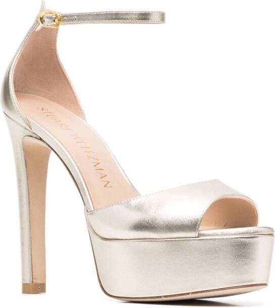 Stuart Weitzman Disco platform 130mm sandals Gold