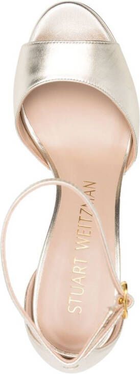 Stuart Weitzman Disco platform 130mm sandals Gold