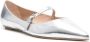 Stuart Weitzman Emilia leather ballerina shoes Silver - Thumbnail 2