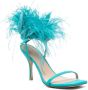 Stuart Weitzman feather-detail open-toe 115mm sandals Blue - Thumbnail 2