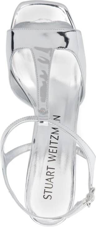 Stuart Weitzman Flareblock 75mm sandals Silver