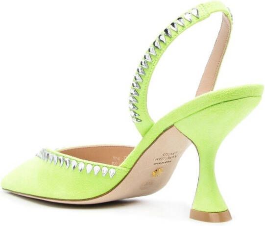 Stuart Weitzman Gemcut XCurve 85mm slingback pumps Green