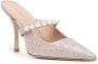 Stuart Weitzman Goldie 100mm pointed-toe mules Silver - Thumbnail 2
